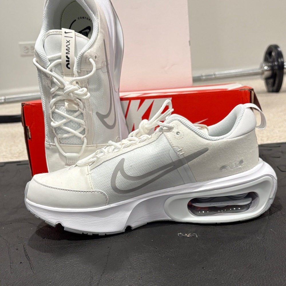 Nike Off-White and Light Gray Air Max Sneakers